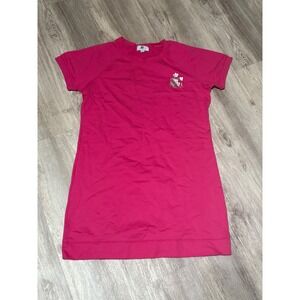 Juicy‎ Couture T-Shirt Dress Silver Logo Graphic Tee Casual Pink XL